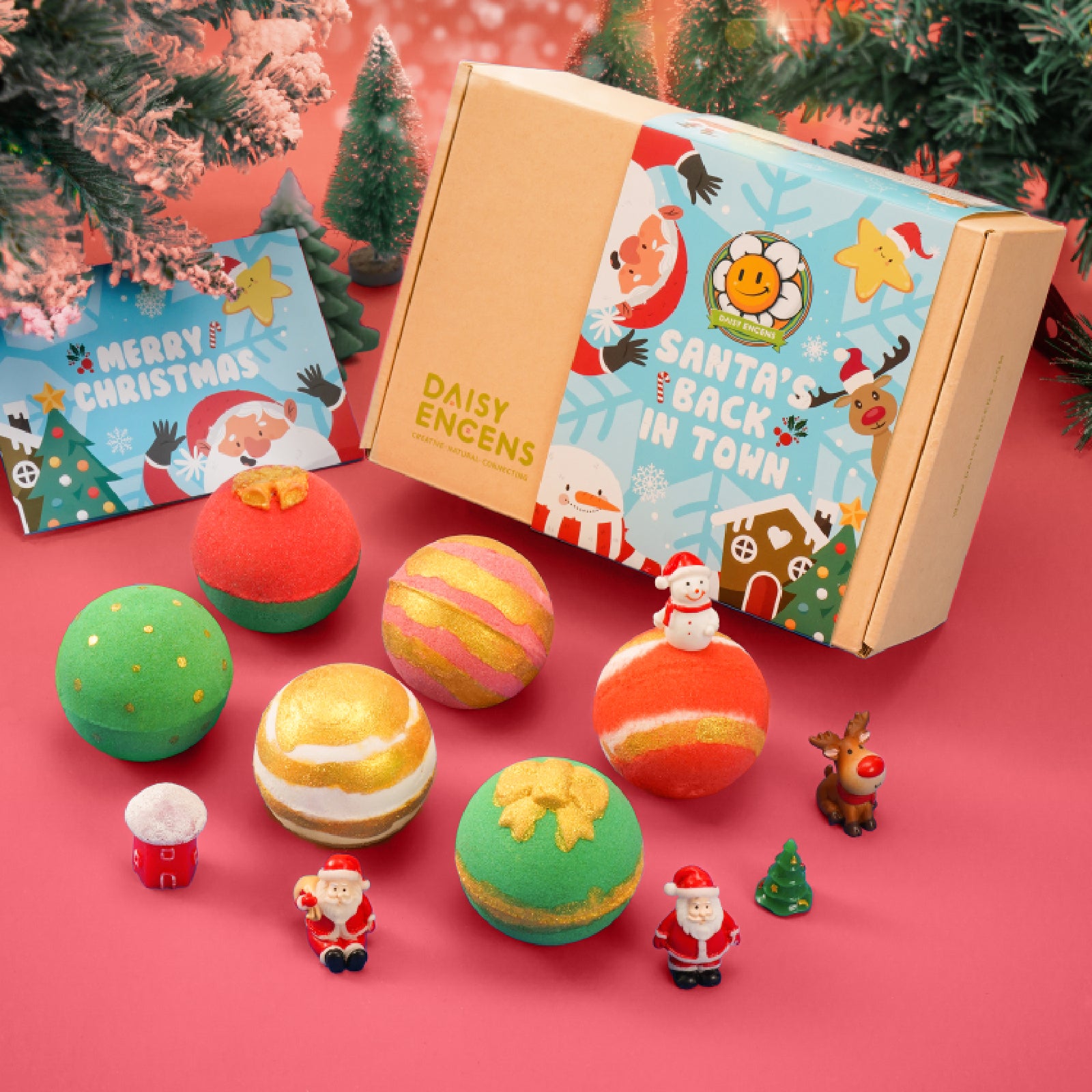 Santa's Back In Town Bath Bomb Gift Set with Christmas Card